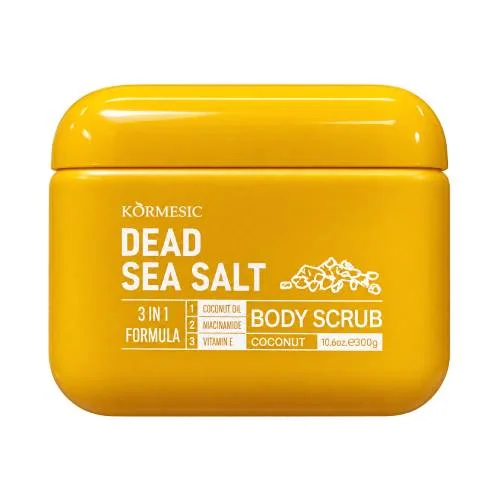 Miniaturka artykułu - Kormesic Dead Sea Salt Coconut Body Scrub Solny peeling do ciała z olejem kokosowym, 300 g