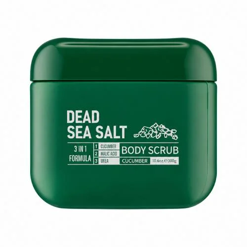 Miniaturka artykułu - Kormesic Dead Sea Salt Cucumber Body Scrub Solny peeling do ciała z ekstraktem z og&oacute;rka, 300 g