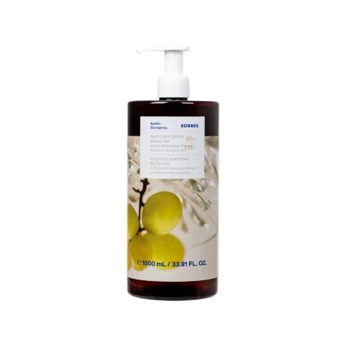 Miniaturka artykułu - Korres Santorini Grape Żel pod prysznic z aloesem i alantoiną, 1000 ml