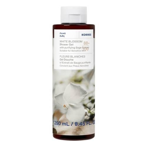 Miniaturka artykułu - Korres White Blossom Żel do mycia ciała o zapachu białych kwiat&oacute;w, 250 ml