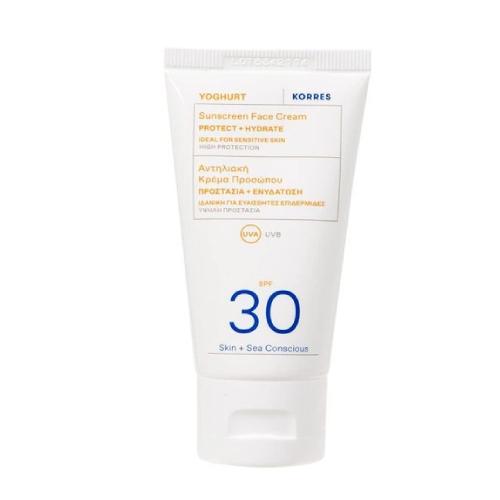 Miniaturka artykułu - Korres Yoghurt Krem do twarzy ochronny SPF 30, 50 ml