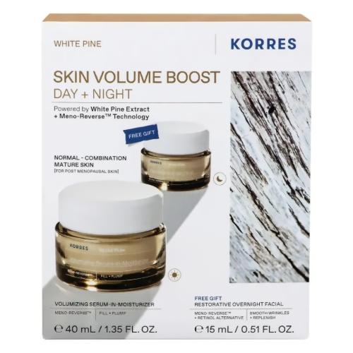 Miniaturka artykułu - Korres Zestaw White Pine Skin Volume Boost (Krem na dzień, 40 ml + Krem na noc, 15 ml)