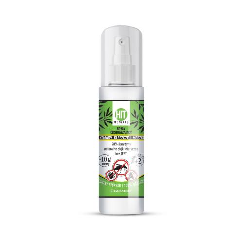 Miniaturka artykułu - Kosmed Hit Moskito Spray Odstraszający Komary, Kleszcze i Meszki, 80ml