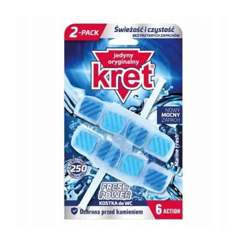Kret Kostka do WC Marine Fresh - morska świeżość, 2 x 40 g 