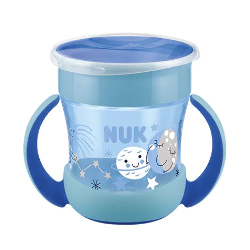 Miniaturka artykułu - Kubek NUK Mini Magic Cup Night 360&deg; 6m+ niebieski, 160ml