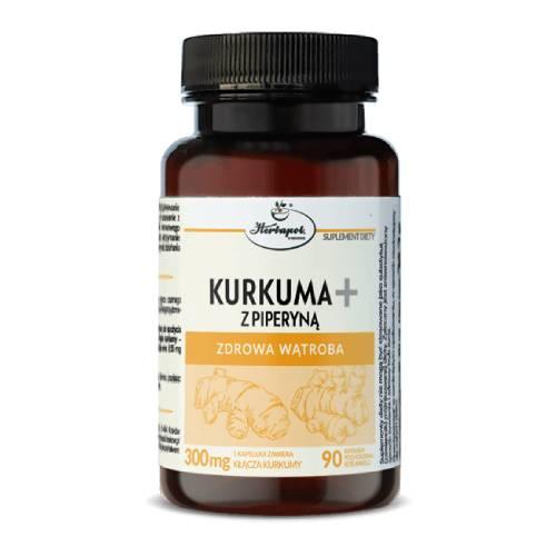 Miniaturka artykułu - Kurkuma+ z piperyną, 90 kaps.
