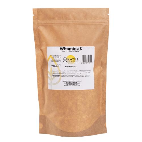 Miniaturka artykułu - Kwas L-Askorbinowy (Witamina C) NaturPlanet, 100g