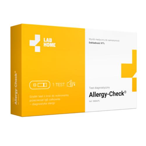 Miniaturka artykułu - LAB.HOME Allergy-Check Test na pasożyty i alergie z krwi, 1 szt.