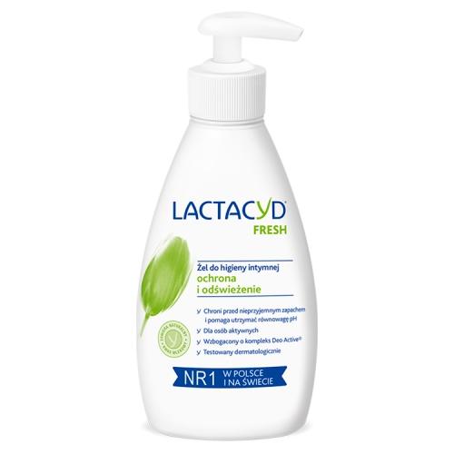Miniaturka artykułu - Lactacyd Fresh Żel do higieny intymnej z kwasem mlekowym, 200 ml