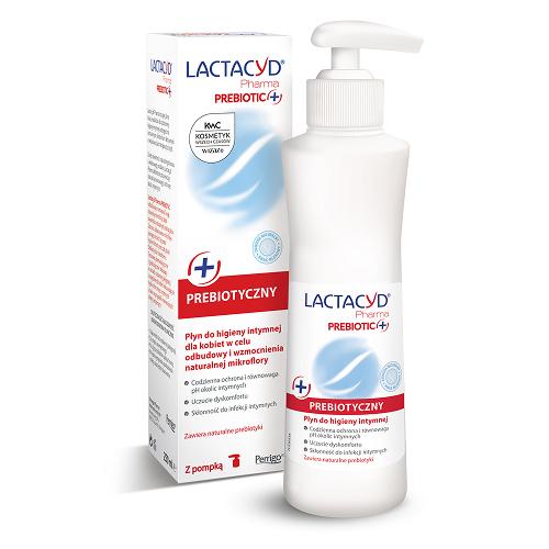 Miniaturka artykułu - Lactacyd Pharma Prebiotic+ Płyn do higieny intymnej, 250 ml