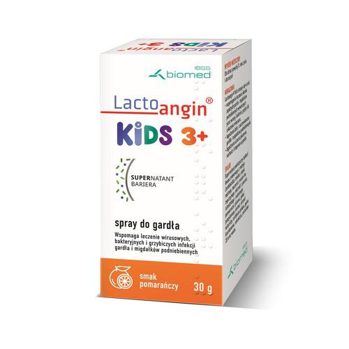 Miniaturka artykułu - LACTOANGIN KIDS spray do gardła o właściwościach przeciwwirusowy, sm. pomarańcza -  30g