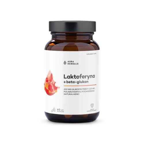 Miniaturka artykułu - Aura Herbals Laktoferyna + beta-glukan, 60 kaps.