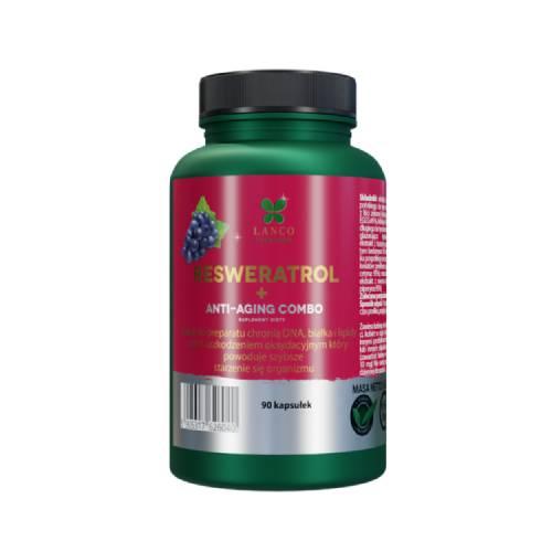 Miniaturka artykułu - LANCO NUTRITIONS Resweratrol + Anti-Aging Combo, 90 kapsułek
