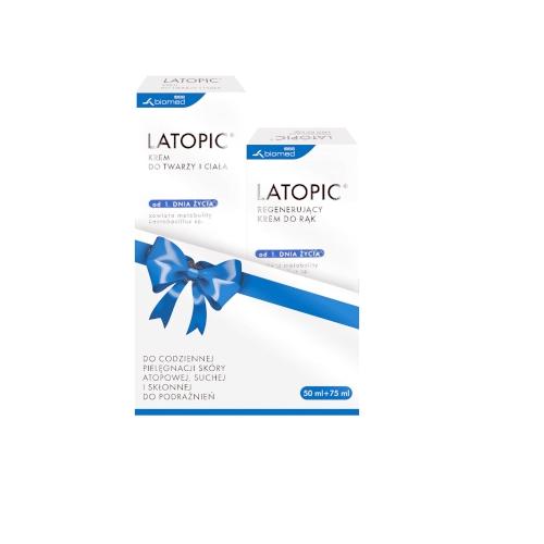 Miniaturka artykułu - LATOPIC krem do twarzy i ciała, 75ml + krem do rąk, 50ml