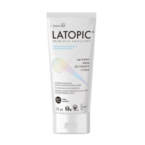 Miniaturka artykułu - Latopic Probiotic Emollient Aktywny krem do twarzy i ciała, 75 ml