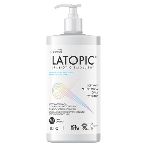 Miniaturka artykułu - Latopic Żel do mycia ciała i włos&oacute;w, 1000 ml
