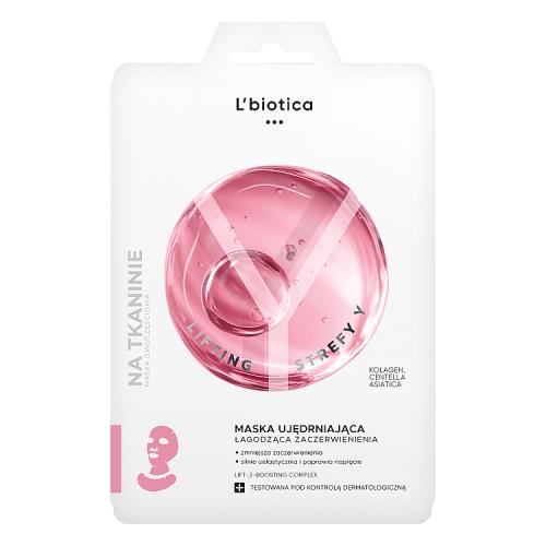 Miniaturka artykułu - L'BIOTICA Lifting Strefy Y Maska do twarzy ujędrniająca, łagodząca zaczerwienienia, 1 sztuka
