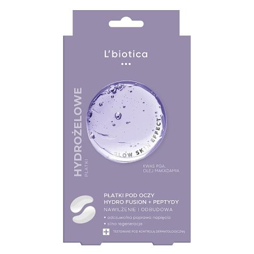 L'BIOTICA PGA Hydro Fusion Hydrożelowe płatki pod oczy z peptydami, 2 szt.