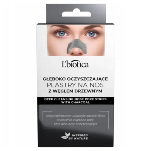 Miniaturka artykułu - L'BIOTICA Plastry na nos z węglem drzewnym - 3 sztuki