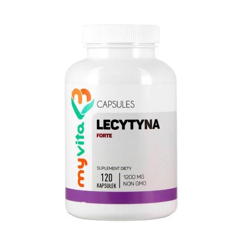 Miniaturka artykułu - MyVita Lecytyna Forte 1200 mg, 120 kaps. - suplement diety 