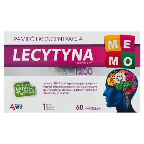 Miniaturka artykułu - Lecytyna MEMO 1200 mg, 60 kaps.