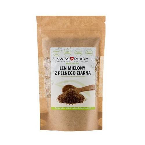 Swiss+Pharm Len mielony brązowy z pełnego ziarna, 200g