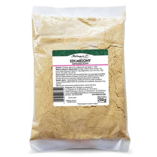 Miniaturka artykułu - Herbapol Len mielony odtłuszczony, 200 g