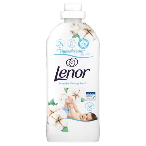Miniaturka artykułu - LENOR Płyn do płukania tkanin Sensitive Cotton Fresh, 1,2 L