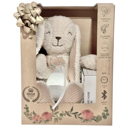 Miniaturka artykułu - Libra-Babies Szumio Bunnie Kr&oacute;lik przytulanka beżowy 6w1 lampka 26 melodii bluetooth
