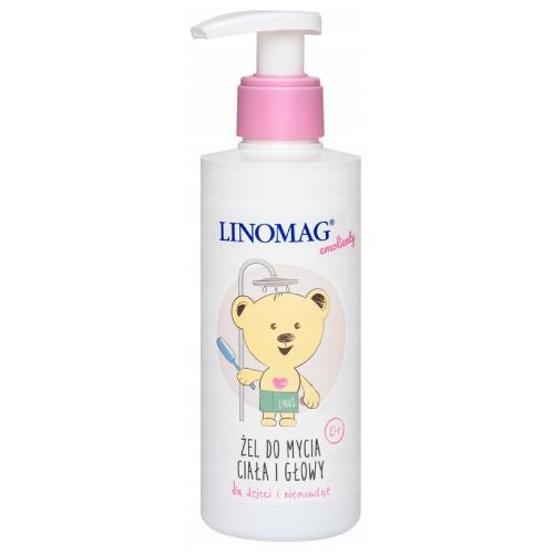Miniaturka artykułu - LINOMAG Emolienty Żel do mycia ciała i głowy, 400ml