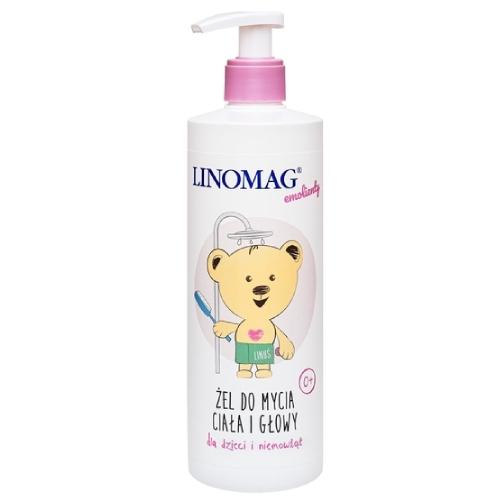 Miniaturka artykułu - LINOMAG Emolienty Żel do mycia ciała i głowy dla dzieci, 200ml