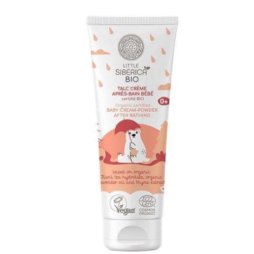Miniaturka artykułu - NATURA SIBERICA Little Siberica Organiczny, certyfikowany krem-puder dla dzieci po kąpieli na bazie organicznego hydrolatu z herbaty kurylskiej 0+, 75ml