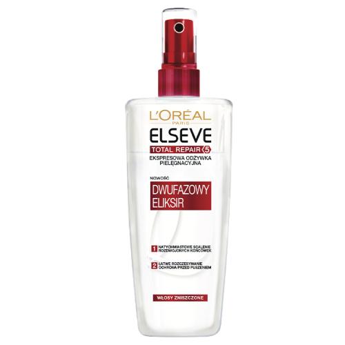 Miniaturka artykułu - L`OREAL ELSEVE Total Repair Dwufazowy eliksir rekonstruujący, 200ml