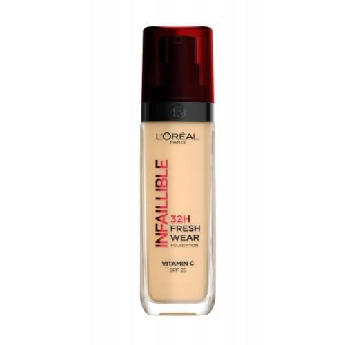 Miniaturka artykułu - L'OREAL Infaillible 32H Fresh Wear Długotrwały Podkład do Twarzy 130 Cool Rose, 30ml