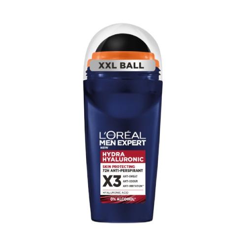 Miniaturka artykułu - L'Or&eacute;al Men Expert Hydra Hyaluronic Antyperspirant w kulce dla mężczyzn, 50 ml