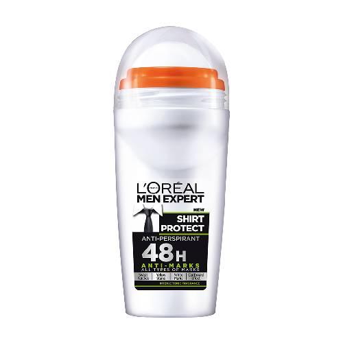 Miniaturka artykułu - L'OREAL Men Shirt Protect Antyperspirant w kulce ochrona przez 48h, 50 ml