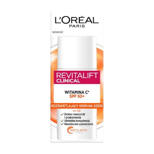 Miniaturka artykułu - L'OREAL Revitalift lekki krem na dzień z witaminą C i SPF50+, 50ml