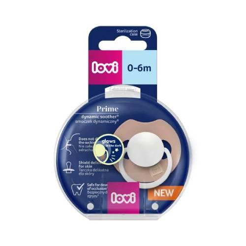 Miniaturka artykułu - Lovi Smoczek silikonowy dynamiczny Prime ​0-6 m Blush Glow 34/436, 1 szt.