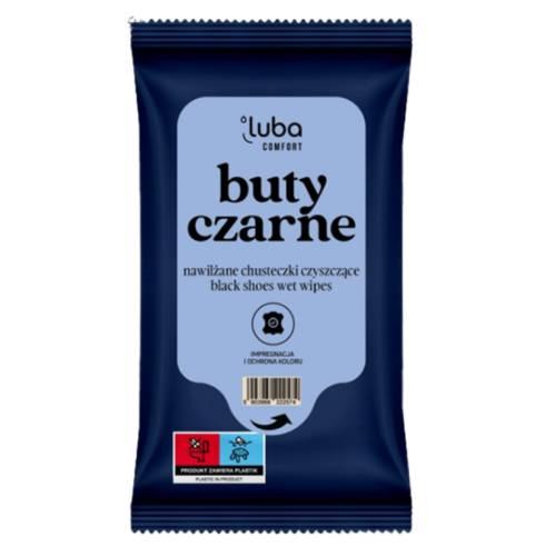 Miniaturka artykułu - Luba Comfort Buty Czarne Nawilżane chusteczki czyszczące, 15 szt.