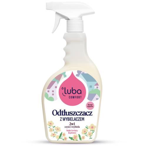 Miniaturka artykułu - Luba Comfort Perfumowany odtłuszczacz z wybielaczem Białe kwiaty & Piżmo, 500 ml