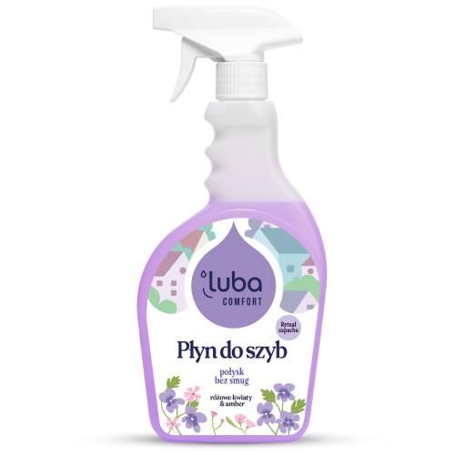 Miniaturka artykułu - Luba Comfort Perfumowany płyn do szyb r&oacute;żowe kwiaty & amber, 500 ml