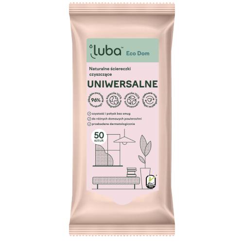 Miniaturka artykułu - LUBA Eco Dom Naturalne ściereczki czyszczące Uniwersalne, 50szt.