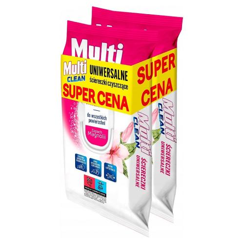 Miniaturka artykułu - Luba Multi Clean Ściereczki uniwersalne do wszystkich powierzchni Magnolia, 2 x 72 szt.