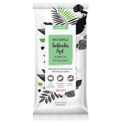 Miniaturka artykułu - LUBA Naturals Czyszczące ściereczki nawilżane do lod&oacute;wki i AGD, 24szt.
