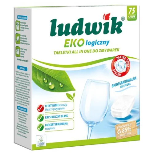 Miniaturka artykułu - Ludwik All in1 Ekologiczne tabletki do zmywarki, 75 szt.
