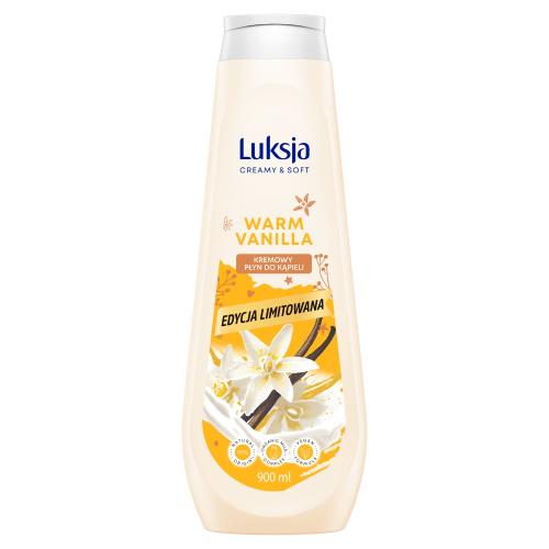 Miniaturka artykułu - LUKSJA Creamy & Soft Kremowy płyn do kąpieli o zapachu otulającej wanilii, 900ml