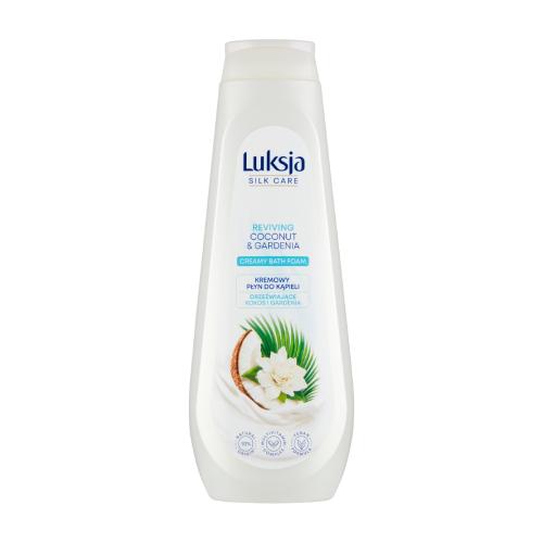 Miniaturka artykułu - LUKSJA Silk Care Płyn do kąpieli Kokos i Gardenia, 900ml