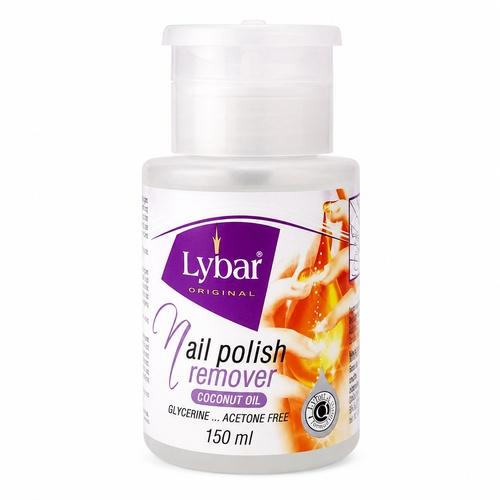 Miniaturka artykułu - Lybar Zmywacz do paznokci bez acetonu z pompką, 150 ml