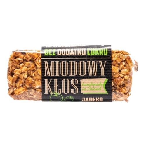 Miniaturka artykułu - Łysoń Miodowy Kłos Baton miodowy bez dodatku cukru Jabłko, 45 g