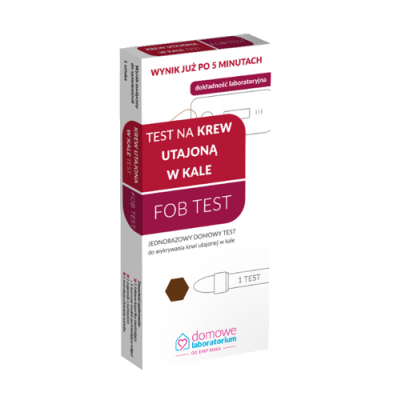 Zdjęcie produktu - Test FOB do wykrywania krwi utajonej w kale - 1 sztuka